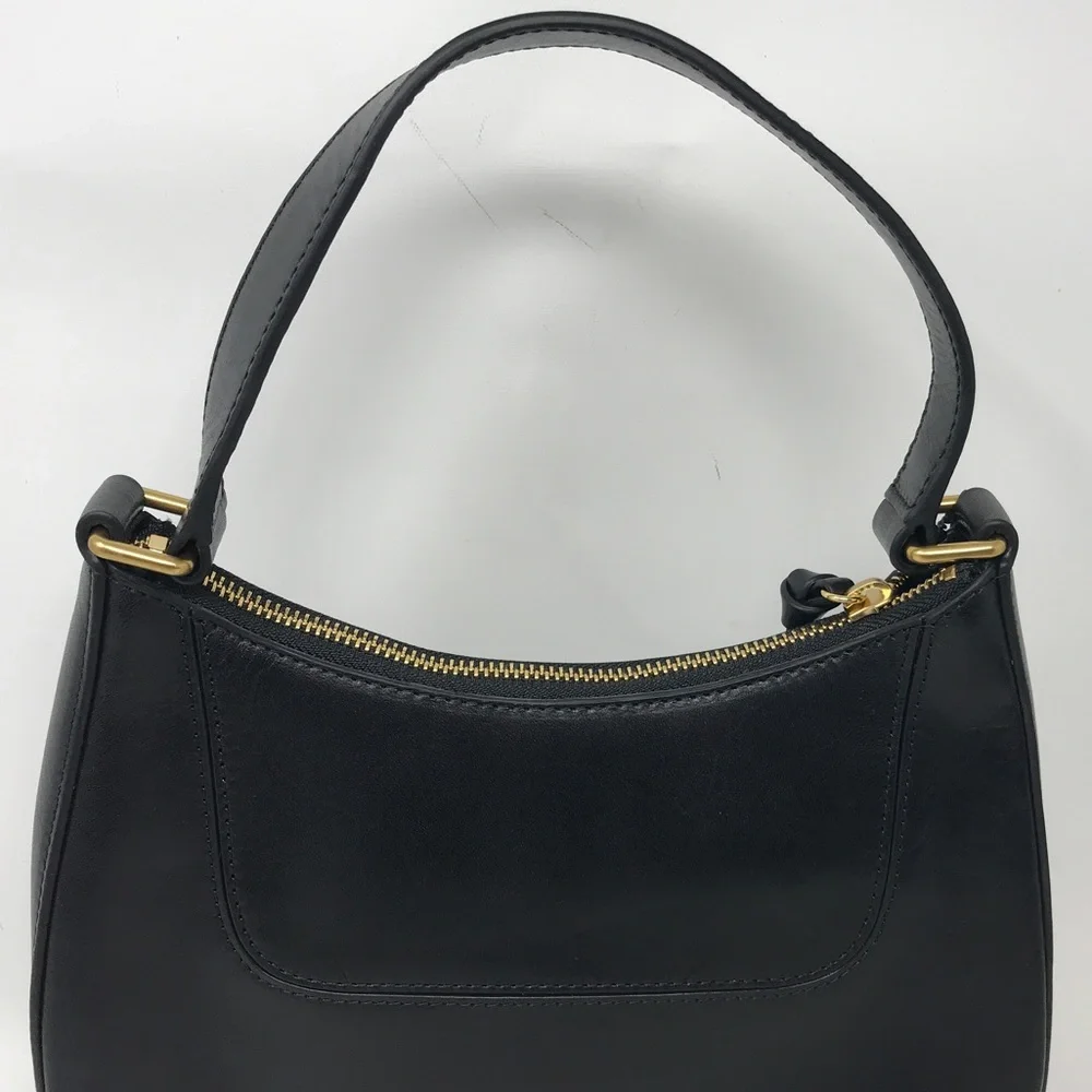 Loeffler Randall Greta Leather Shoulder Bag, Size M - Black/Gold Women's - Picture 11 of 16